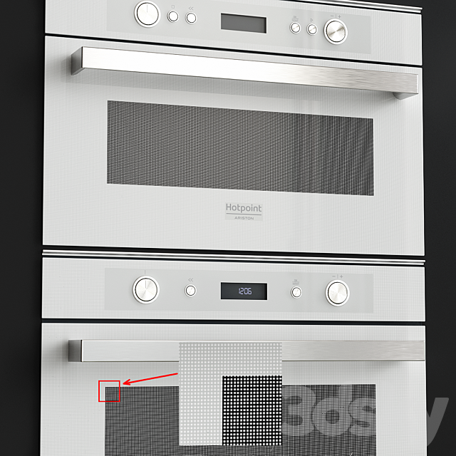 Kitchen appliances Ariston 3ds Max - thumbnail 2
