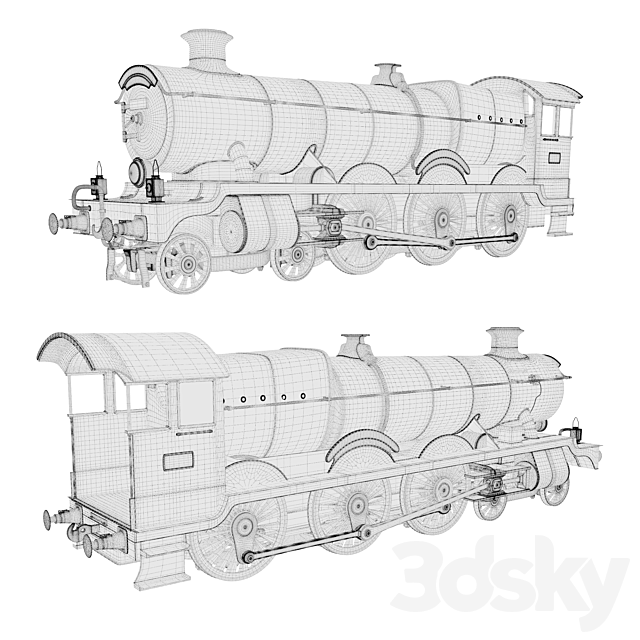 Hogwarts express 3ds Max - thumbnail 2