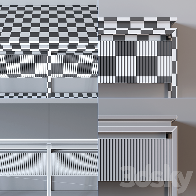 Visionnaire Banner Console 3ds Max - thumbnail 3