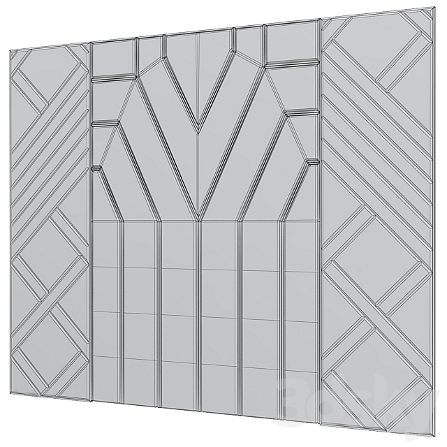 Headboard Premium PRO No. 28 3ds Max - thumbnail 2