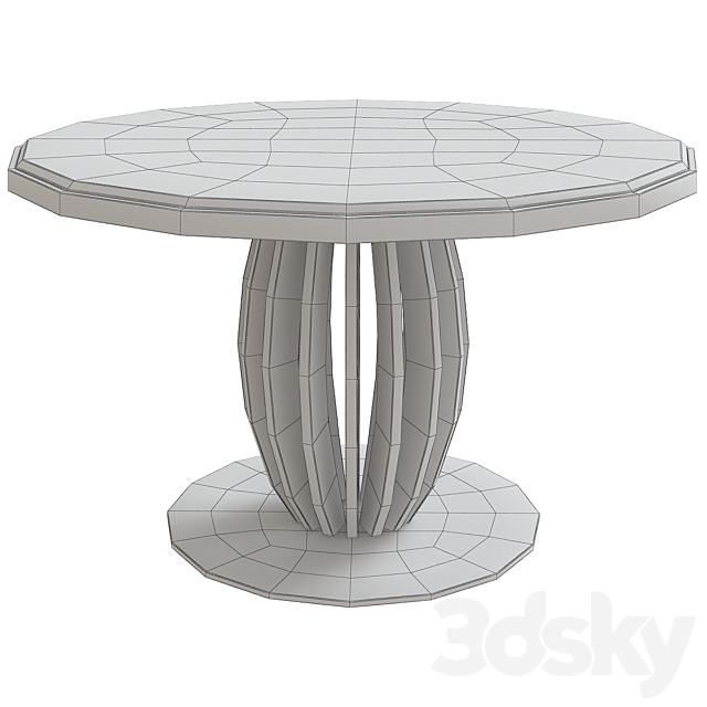 Pumpkin White and Gold Table from Roberto Cavalli 3ds Max - thumbnail 2