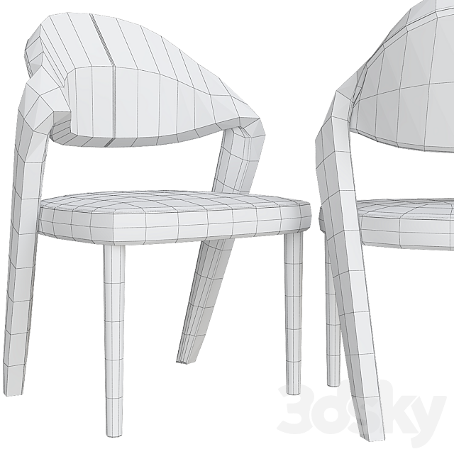 Lennox Dining Side Chair 3ds Max - thumbnail 2