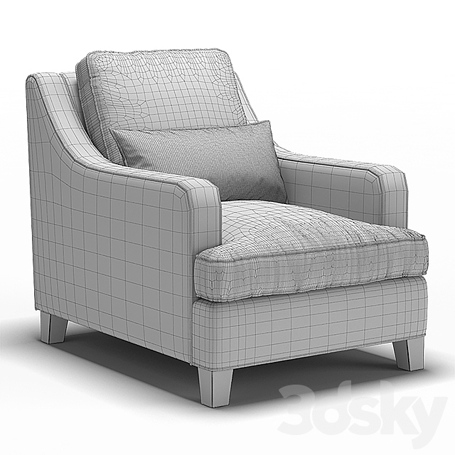 Dantone | Armchair “Lymington” 3ds Max - thumbnail 2