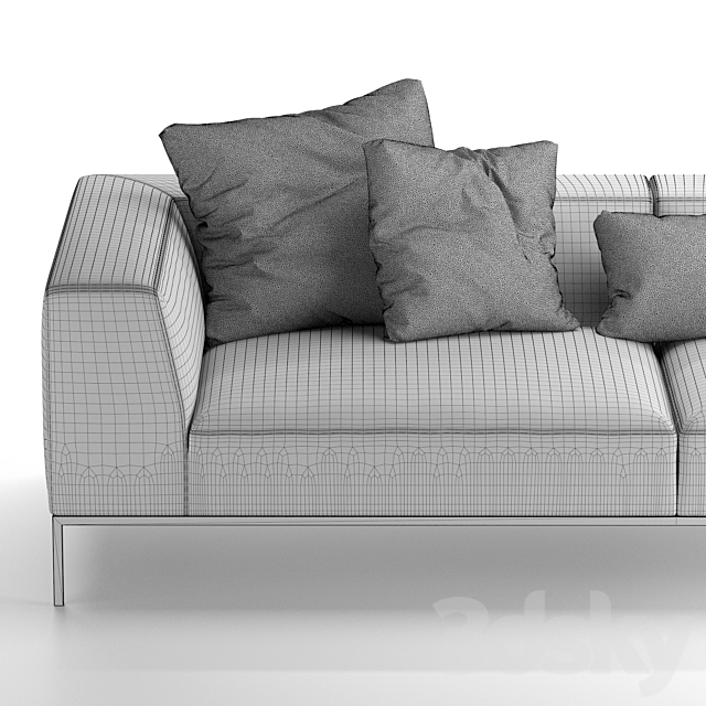 Franc sofa 3ds Max - thumbnail 3