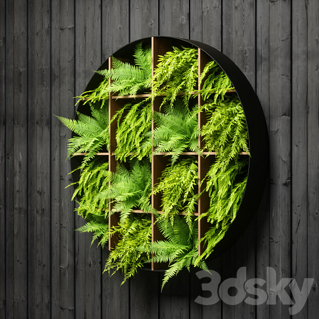 fern wall panel 3ds Max - thumbnail 2