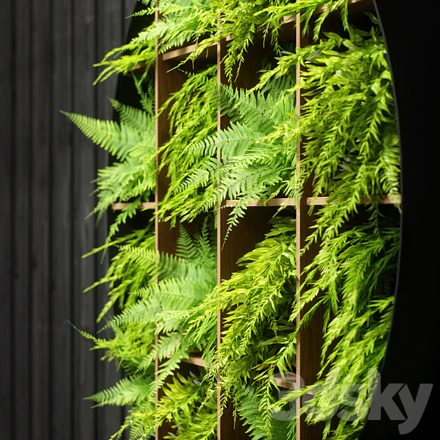 fern wall panel 3ds Max - thumbnail 3