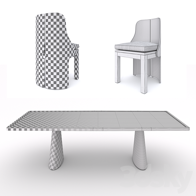 Table and Chair _ Ruemmler 3ds Max - thumbnail 2