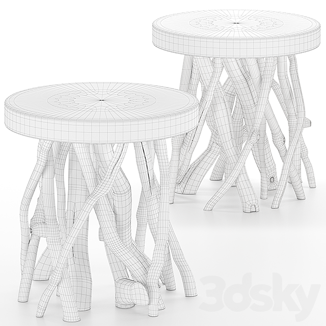 Cumi side table 3ds Max - thumbnail 2