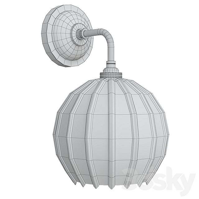 American Retro Copper Wall Lamp 3ds Max - thumbnail 2