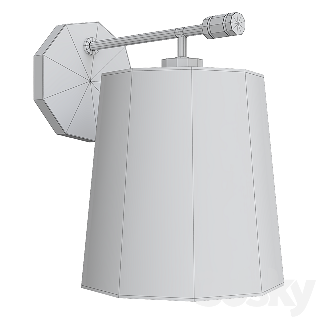 Elegant wall lamp 3ds Max - thumbnail 2