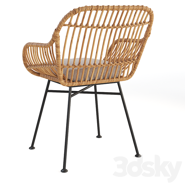 Bay Isle Bushnell 3 Piece Rattan Seating Group 3ds Max - thumbnail 3
