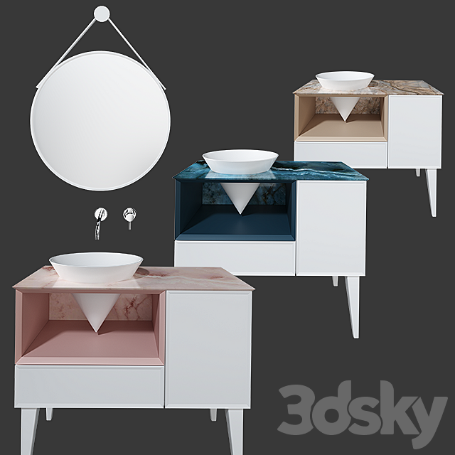 Cupboard CONO Geometrica Kerama Marazzi 3ds Max - thumbnail 2
