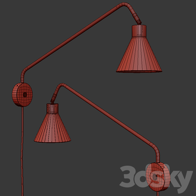 Lyon 1-Light Swing Arm Lamp 3ds Max - thumbnail 3