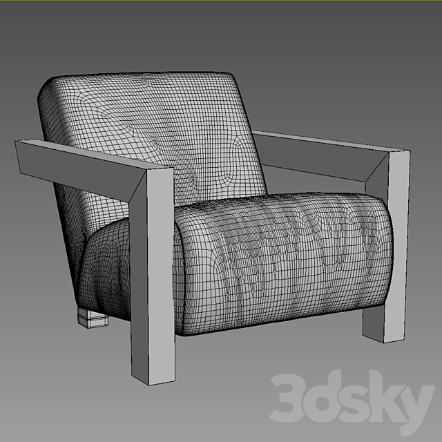 ALTA LEATHER CHAIR 3ds Max - thumbnail 3