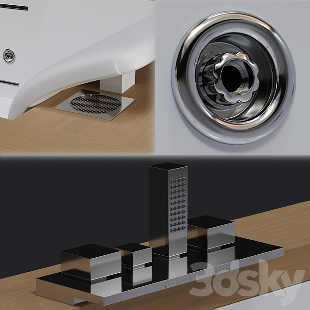 Novellini Sense Dual Bathtub 3ds Max - thumbnail 3