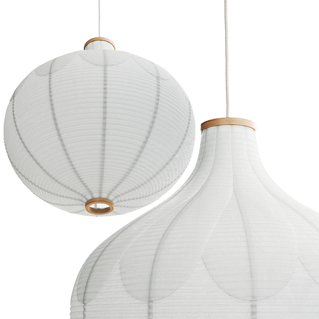 IKEA RISBYN  Pendant lamp shade onion shape 57 cm 3ds Max - thumbnail 3