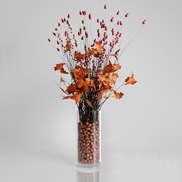 Autumn bouquet 3ds Max - thumbnail 2