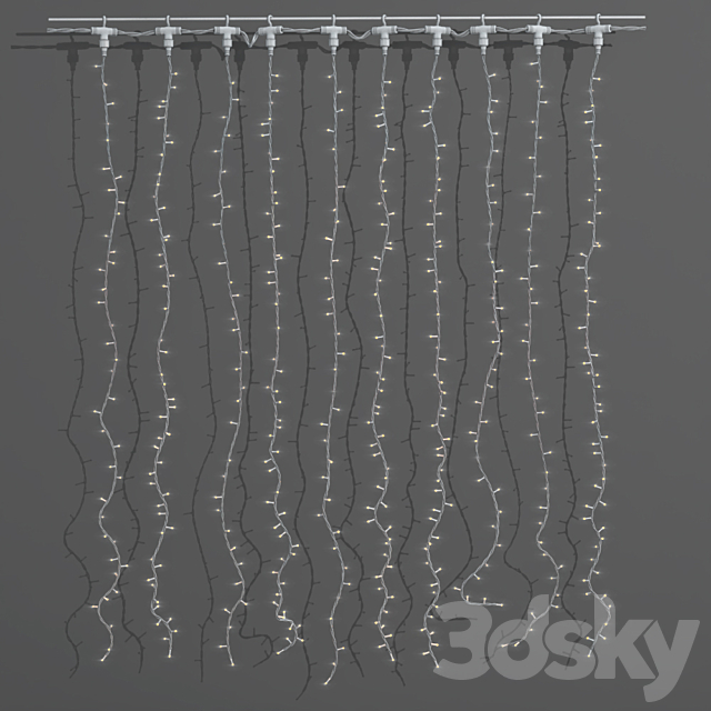 Light garland-rain PLAYLIGHT №2 3ds Max - thumbnail 2