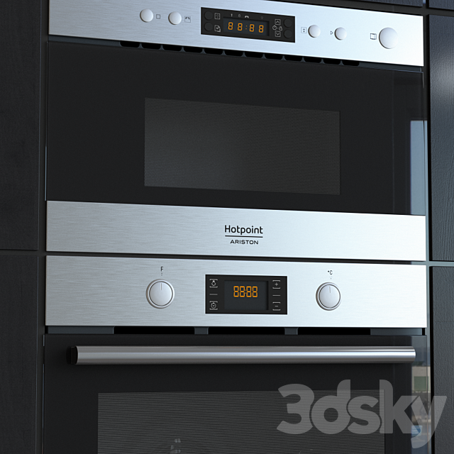 Ariston 3 kitchen appliances 3ds Max - thumbnail 2
