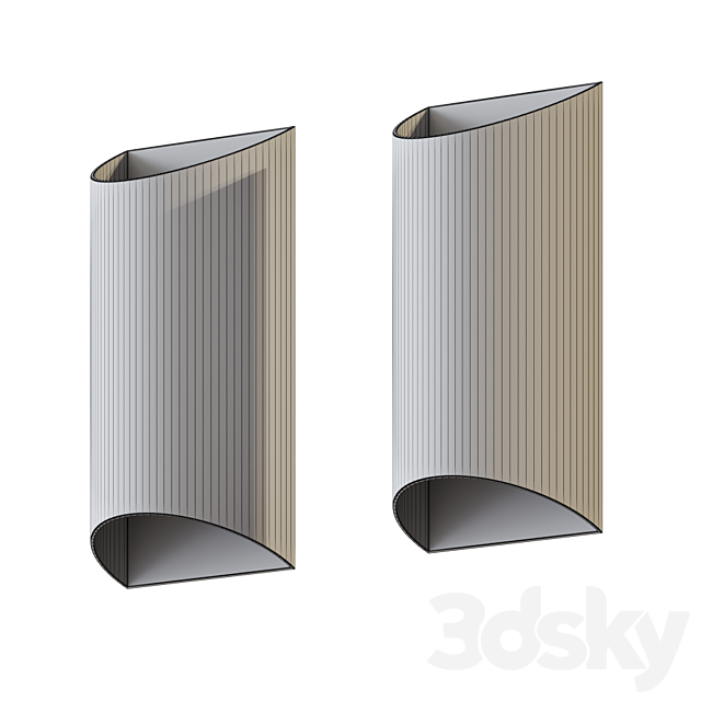 Wesley Two-Light LED Outdoor Wall Sconce by Kichler 3ds Max - thumbnail 3