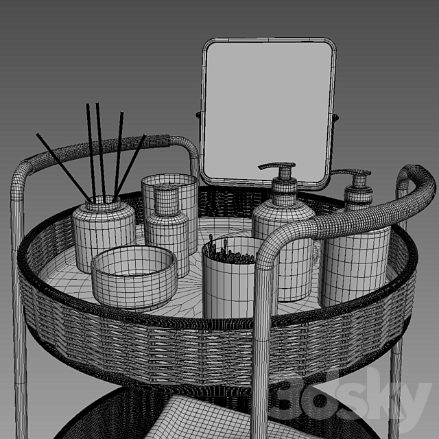 Decorative set for the bathroom 3ds Max - thumbnail 3