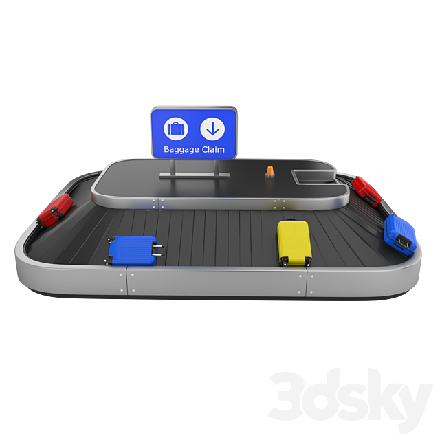 Airport baggage claim 3ds Max - thumbnail 2