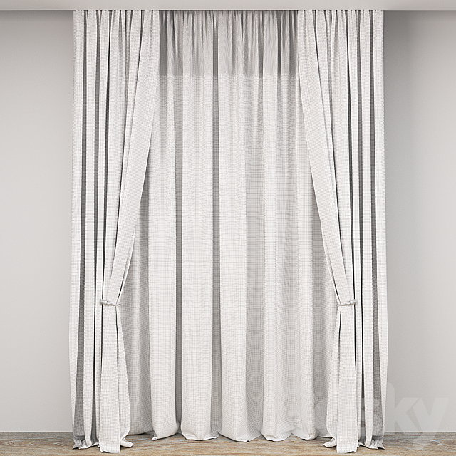 Curtain with pick-up 3ds Max - thumbnail 3