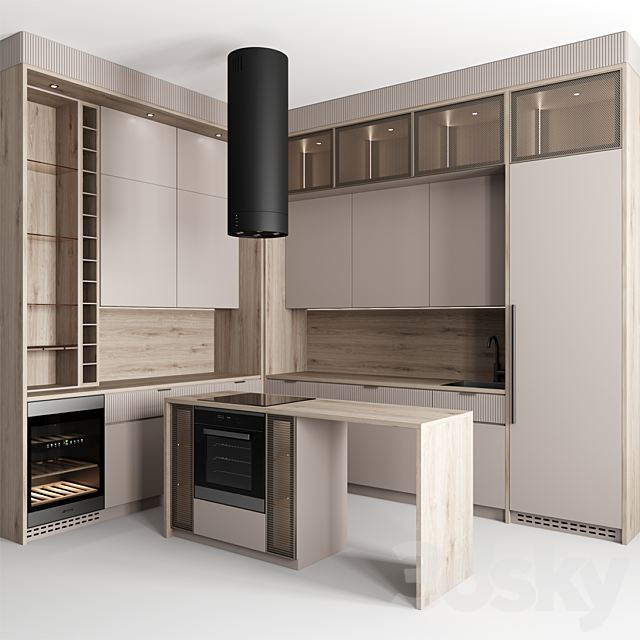 Kitchen No. 60 3ds Max - thumbnail 2