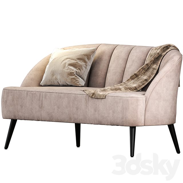 Sofa hessian 3ds Max - thumbnail 3