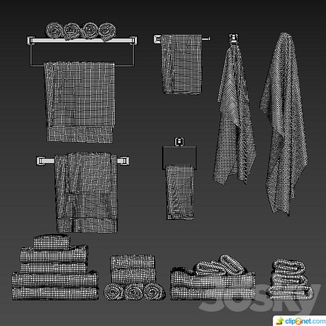 towels 37 3ds Max - thumbnail 3