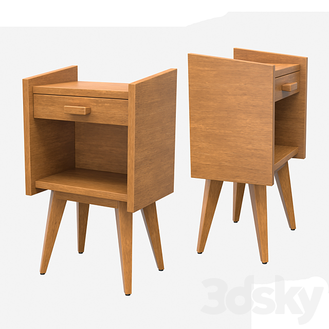 Quilda bedside table 3ds Max - thumbnail 2