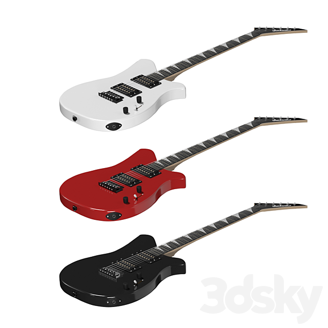 Jackson Electric Guitar 3ds Max - thumbnail 2