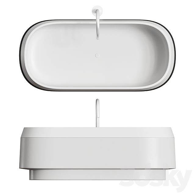 Agape LARIANA Bathtub 3ds Max - thumbnail 2