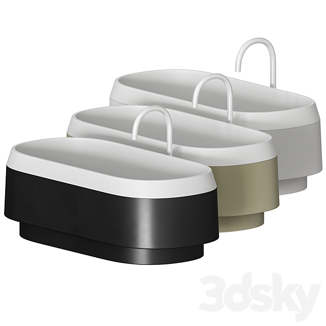 Agape LARIANA Bathtub 3ds Max - thumbnail 3