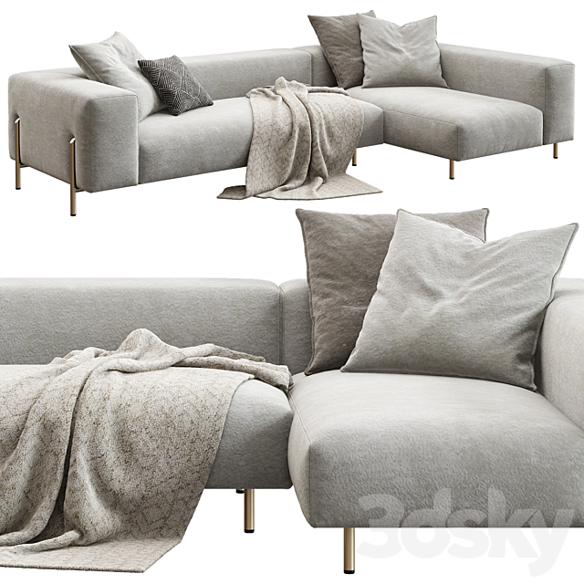 Former In Italia _ Brera Corner Sofa 3ds Max - thumbnail 2