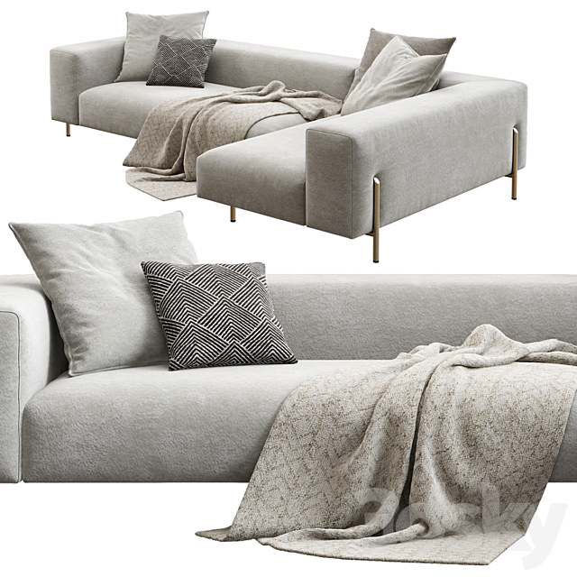 Former In Italia _ Brera Corner Sofa 3ds Max - thumbnail 3