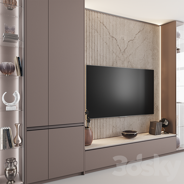 TV Consol “Soft Pink” 3ds Max - thumbnail 2