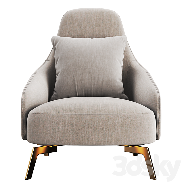 Leolux_LX_Armchair 3ds Max - thumbnail 2