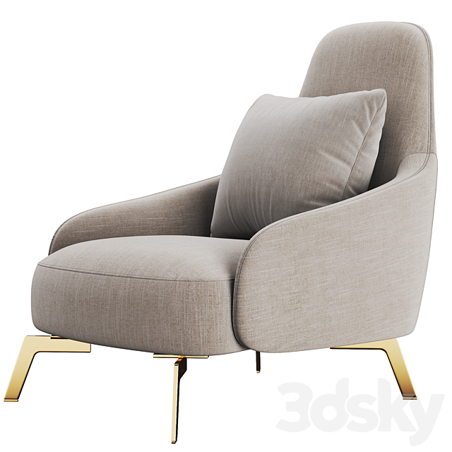 Leolux_LX_Armchair 3ds Max - thumbnail 3
