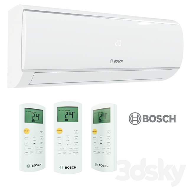 BOSCH Climate 5000 air conditioner 3ds Max - thumbnail 3