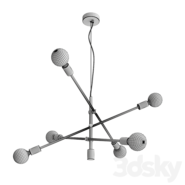 Hanging lamp 6 3ds Max - thumbnail 2