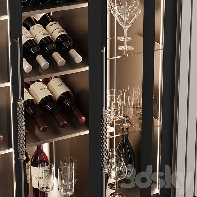 Сupboard with dishes My Design №27 3ds Max - thumbnail 3