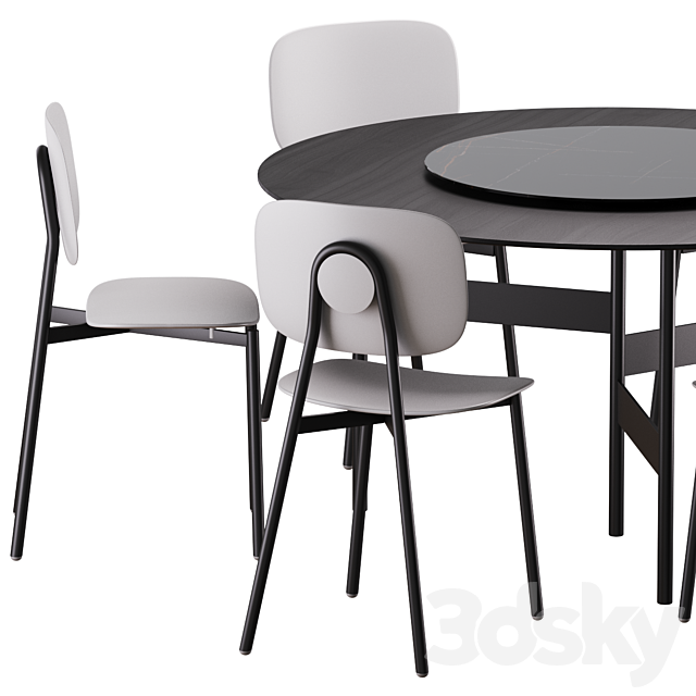 Dining set 03 3ds Max - thumbnail 2
