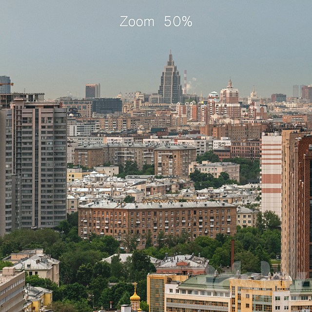 Panorama of Moscow from the flour mill passage 3ds Max - thumbnail 3