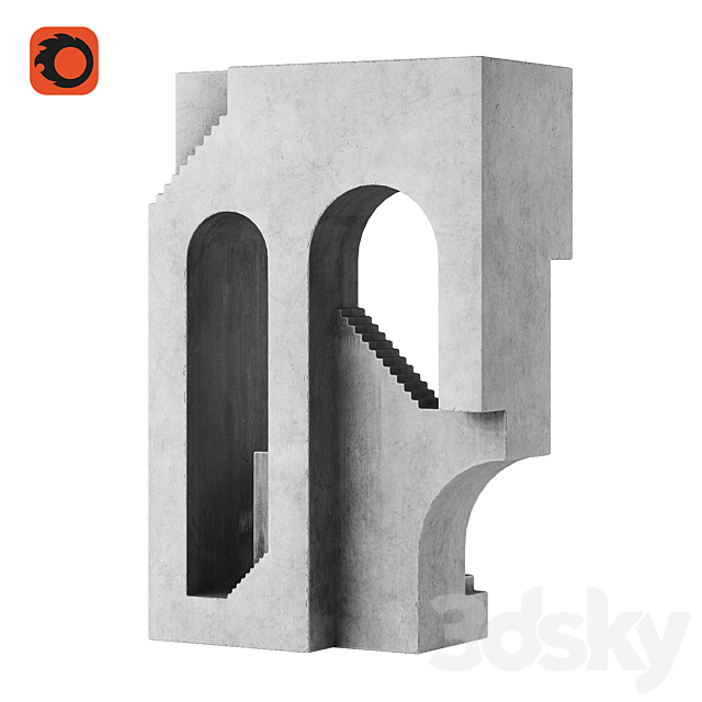 Sculpture Stairway No.13 by David Umemoto 3ds Max - thumbnail 3