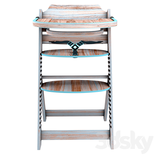 Child chair 3ds Max - thumbnail 2