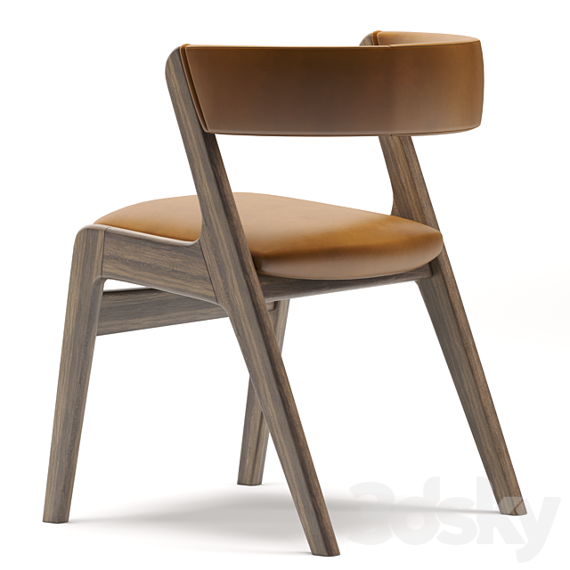 MONACO ash chair – Laskasas 3ds Max - thumbnail 3