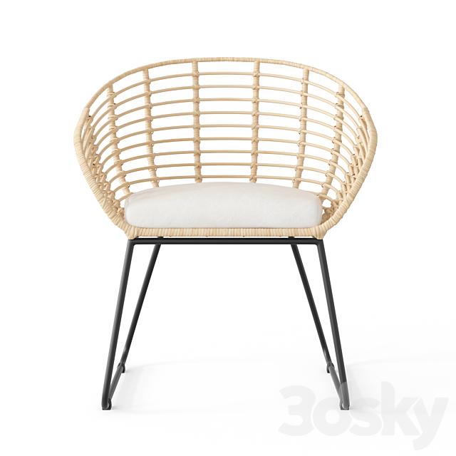 Alisi dining chair 3ds Max - thumbnail 2