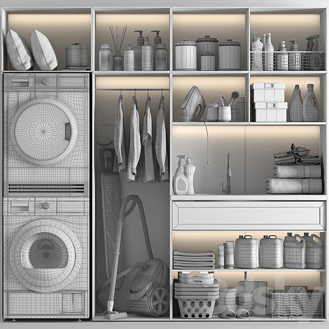 laundry room 006 3ds Max - thumbnail 2