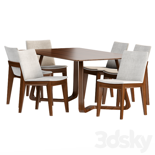 Dining set by scandinaviandesigns 3ds Max - thumbnail 3
